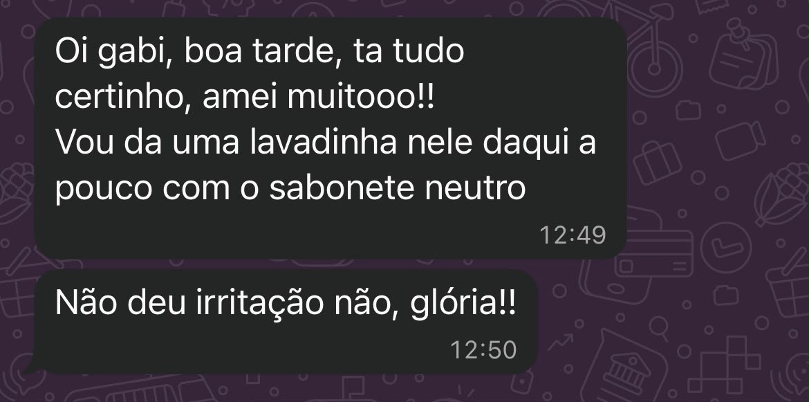 Print de conversa no WhatsApp: cliente confirma que deu tudo certo e não teve irritação